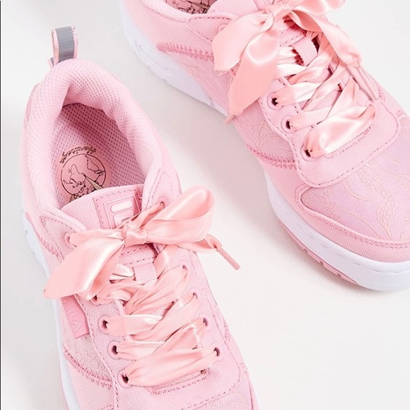 Fila Shoes - Pink floral sneakers by Fila, size 7.